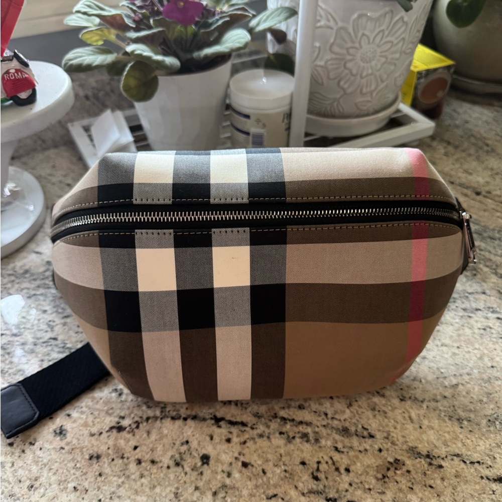 Burberry Crossbody Bag in Beige and Black Check